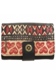  Desigual Portefeuille Noir et Rouge MONE LENGUETA 61Y53C4