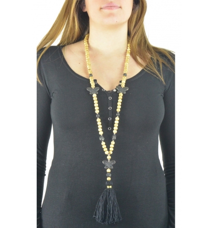 Collier sautoir Fashion Jewelry Noir