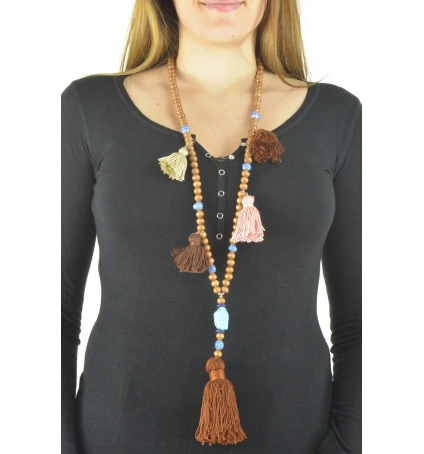 Collier sautoir  Lolilota Marron