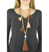 Collier sautoir  Lolilota Marron