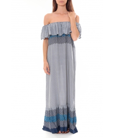 Robe Longue Care  of you  Bleu F50055