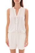 Les Petites bombes Combi Short  Dentelle Blanc  S175703