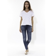 Tee Shirt Zinka Blanc signe Or KT107