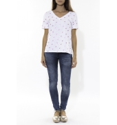 Tee Shirt Zinka Blanc Signe Rose KT107