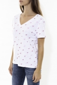 Tee Shirt Zinka Blanc Signe Rose KT107