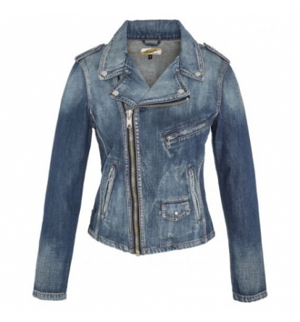 BLOUSON PERFECTO DENIM BLUE RAIN SCHOTTJKT W JANIS X