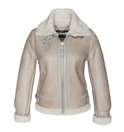 BOMBARDIER FEMME SCHOTT   LCW 1257 LIGHT BEIGE