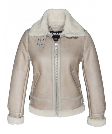 BOMBARDIER FEMME SCHOTT  LIGHT BEIGE