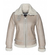 BOMBARDIER FEMME SCHOTT   LCW 1257 LIGHT BEIGE