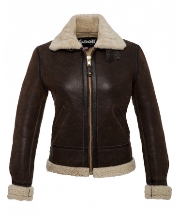 BOMBARDIER FEMME SCHOTT  LIGHT DARK BROWN