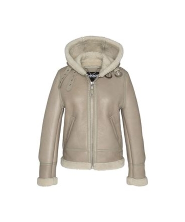 BOMBARDIER FEMME A CAPUCHE SCHOTT Light  beige LCW1257H