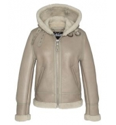 BOMBARDIER FEMME A CAPUCHE SCHOTT Light  beige LCW1257H
