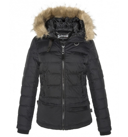 Doudoune courte femme Schott JKTLILIANWX Black Doudoune courte femme Schott JKTLILIANWX Black