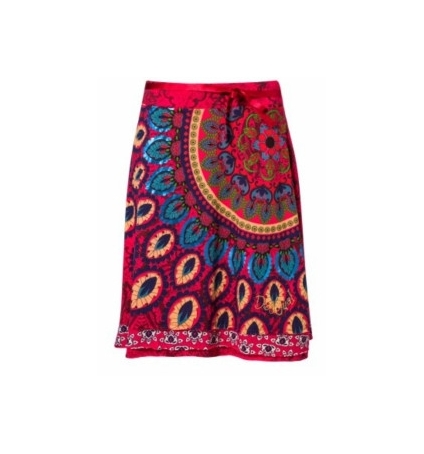 Desigual Jupe Rouge Multicolor Desigual Jupe Rouge Multicolor