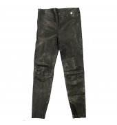 Rich & Royal  Pantalon Noir Cuir 13Q997