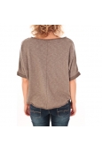 Sweet Company Pull Clous Dorés Taupe