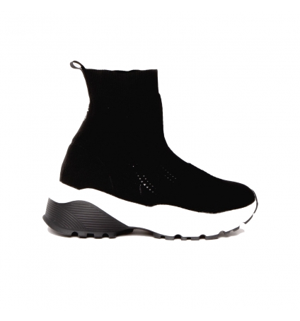 basket noir chaussette