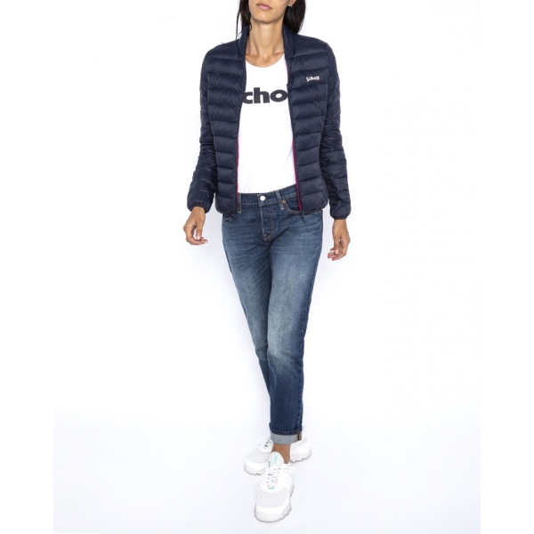 DOUDOUNE SCHOTT plumes courte JKTOAKLANDW navy