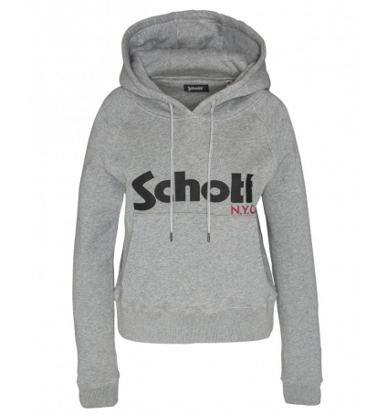 Schott Sweatshirt à capuche femme SW GINGER 2 W Heather Grey