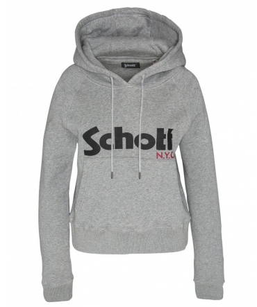 Schott Sweatshirt à capuche femme SW GINGER 2 W Heather Grey