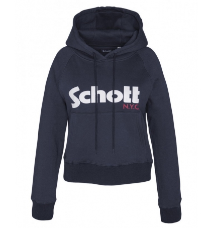 Schott Sweatshirt à capuche femme SW GINGER 2 W Marine Schott Sweatshirt à capuche femme SW GINGER 2 W Marine