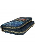 Desigual WOMEN'S WALLET MONE TWO LEVELS WINTER FLORAL 17WAYPEK blue