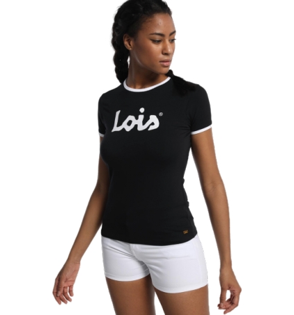 LOIS T Shirt Noir 420472094