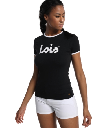 LOIS T Shirt Noir 420472094