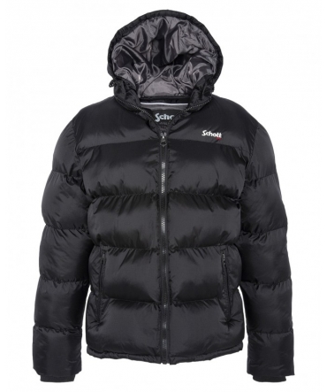 BLOUSON SCHOTT ZIPPE CAPUCHE BRODERIE IDAHO2 Noir