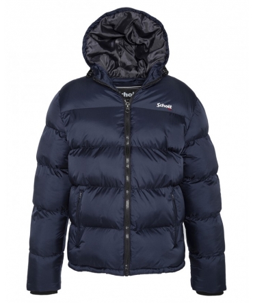 BLOUSON SCHOTT ZIPPE CAPUCHE BRODERIE IDAHO2 Bleu 