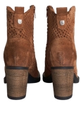 Salsa bottes en daim perforées à talon marron 124933