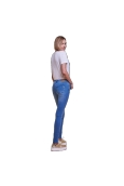 Les Petites Bombes jeans taille haute Lou bleu