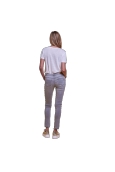 Les Petites Bombes jeans taille haute Lou light grey