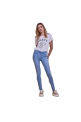 Les Petites Bombes jeans taille haute Lou light blue