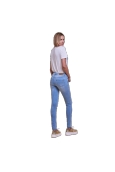 Les Petites Bombes jeans taille haute Lou light blue