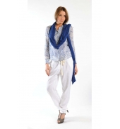 CHEMISE CRISTINA ARABESQUE BLEUE