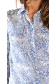 CHEMISE CRISTINA ARABESQUE BLEUE