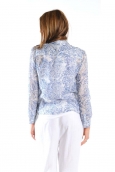 CHEMISE CRISTINA ARABESQUE BLEUE