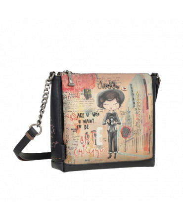 Sac bandoulière femme bleu-beige Anekke City Art 33803-103