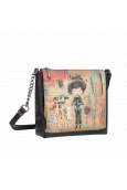 Sac bandoulière femme bleu-beige Anekke City Art 33803-103