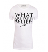 T-Shirt  Libertalia-Républic What are your beliefs blanc