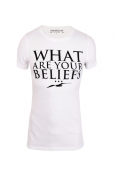 T-Shirt  Libertalia-Républic What are your beliefs blanc