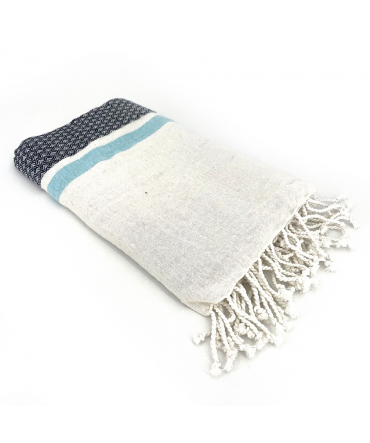 Fouta Noir Bleu