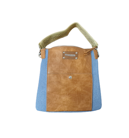 Tropéziennes Sac Besace GAL05- DENIM bandoulière Argent