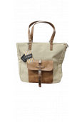 Tropéziennes Sac Shopping MOL02- BEIGE bandoulière amovible, 1 poche avant