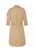 Schott ROBJANEW ROBE MILITAIRE COL BOUTONNE EN TENCEL BEIGE LIGHT