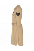 Schott ROBJANEW ROBE MILITAIRE COL BOUTONNE EN TENCEL BEIGE LIGHT