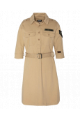 Schott ROBJANEW ROBE MILITAIRE COL BOUTONNE EN TENCEL BEIGE LIGHT