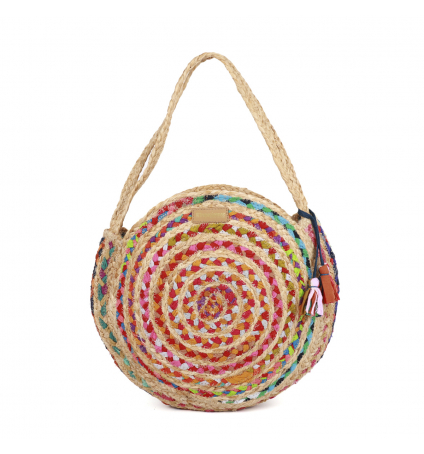 Tropéziennes sac rond Jute multicolor T-CHE02 Tropéziennes sac rond Jute multicolor T-CHE02