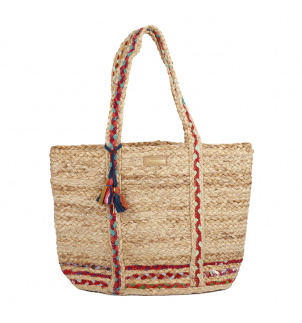 Tropéziennes sac porte épaule Jute multicolor T-CHE01 Tropéziennes sac porte épaule Jute multicolor T-CHE01